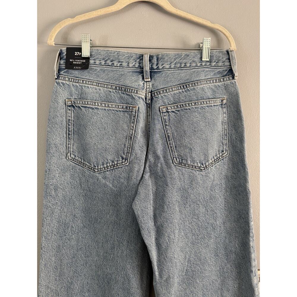 NWT J. Crew 90s Vintage Baggy Jeans Size 27 Petite Blue Alps Wash - Picture 6 of 9